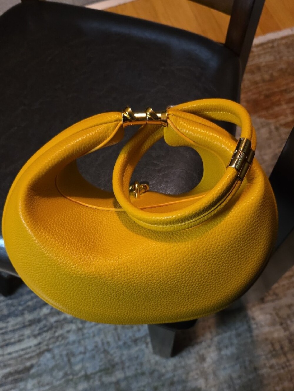 Mustard Yellow Convertable Crescent Shoulder Bag - Picture 2 of 4